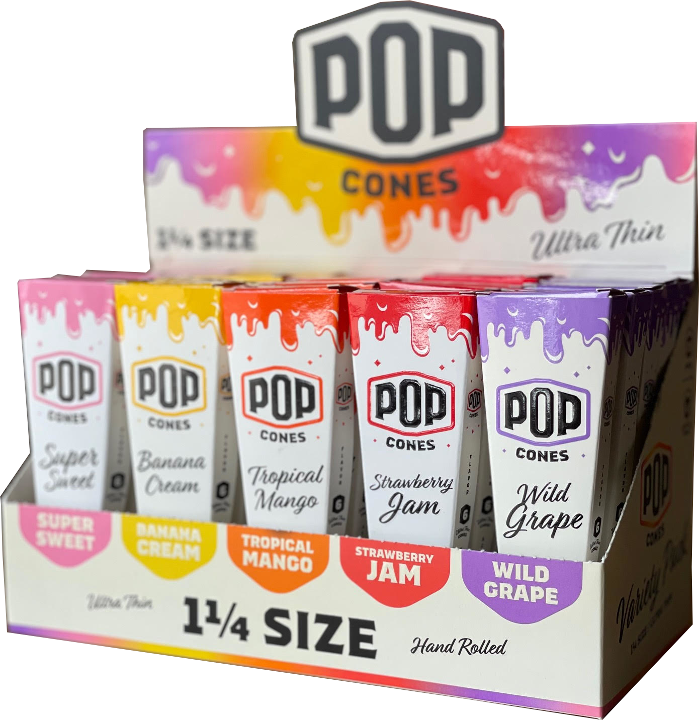 Pop Cones 1¼ Size Variety Display 6x25